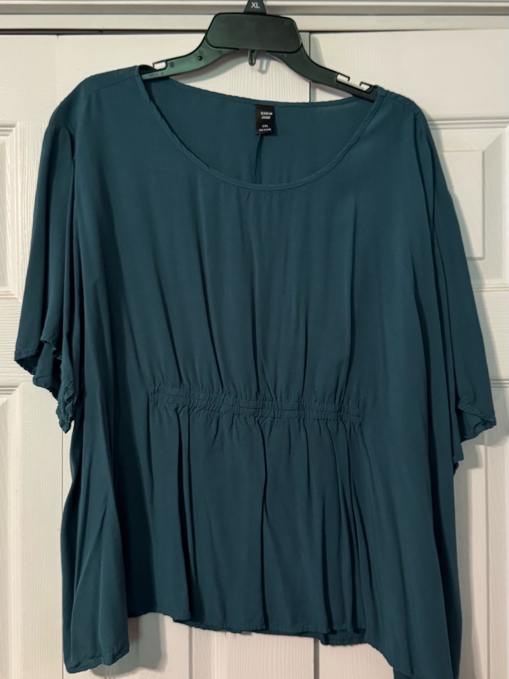 SHEIN Teal Peplum Tunic Blouse